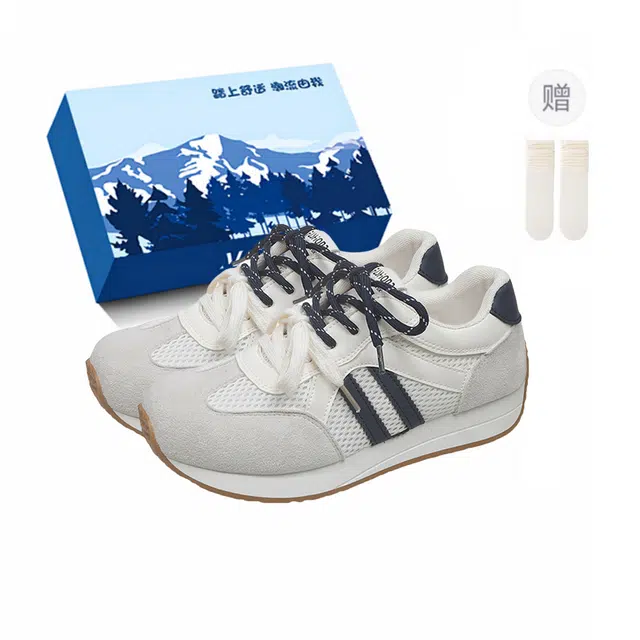 小鹿米利 复古德训鞋百搭拼色运动 生活休闲鞋 女