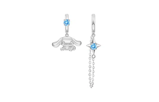 潮色绘 小众精致高级感四芒星 铜 耳环 女款