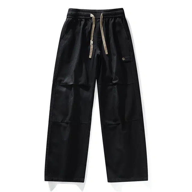 华夏儿女 薄款美式褶皱设计感做旧水洗直筒裤潮牌宽松百搭休闲牛仔裤 男款