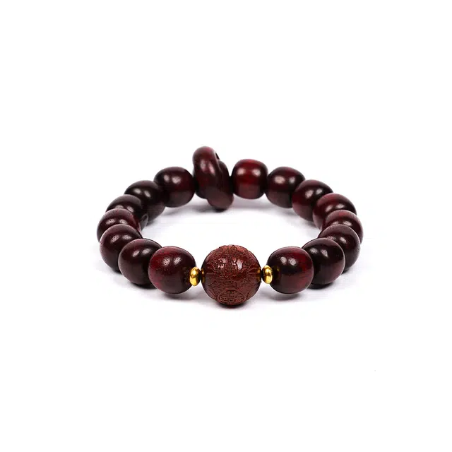 天纵 国风小众设计文玩佛珠 搭配招财进宝貔貅转运珠 招财纳福 万事顺遂好运盘玩念珠 血檀 手串 男女同款情侣款