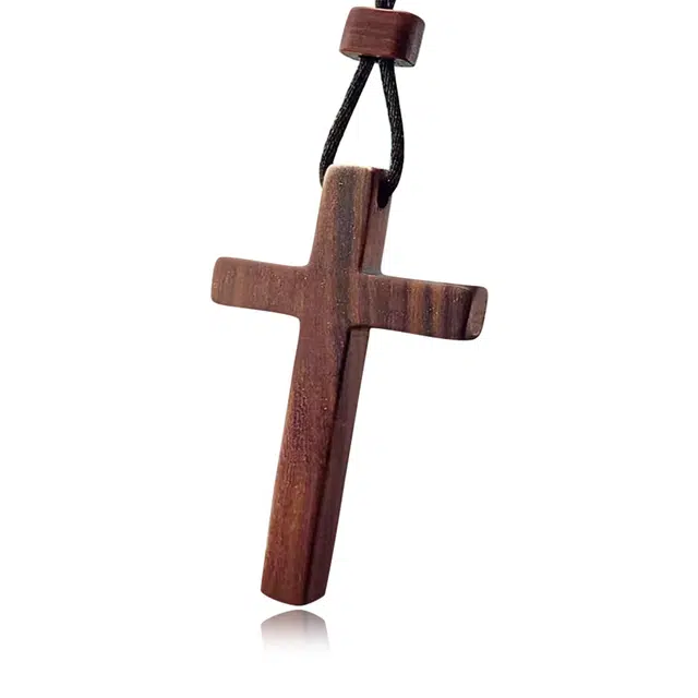 谧月珠宝 十字架藏式新中式国朝国风复古高级感时尚通勤平安喜乐小众设计精致时尚百搭轻奢风好运 檀木 项链 男女同款情侣款