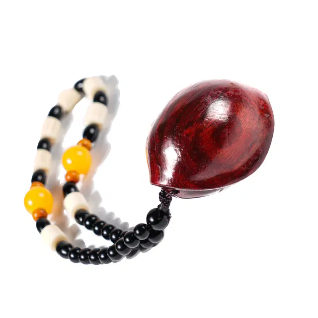 【富甲天下】 灵晔 新中式国潮复古百搭随身盘玩携带文艺风居家文玩招财纳福前程似锦诸事顺遂固化稳定木 檀木 手把件 男女同款情侣款