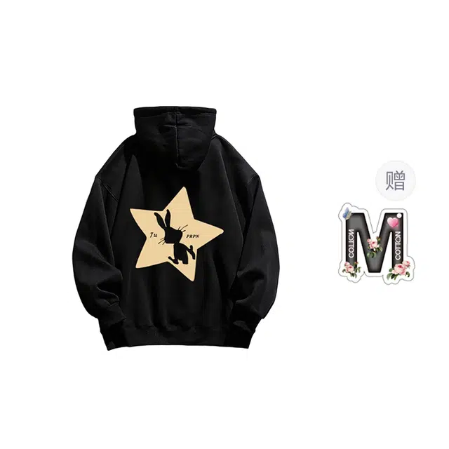 棉购 慵懒连帽春秋美式复古卫衣 男女同款