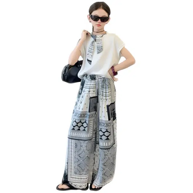 比比我休闲运动套装 女童夏季洋气时髦甜美两件套 中小童