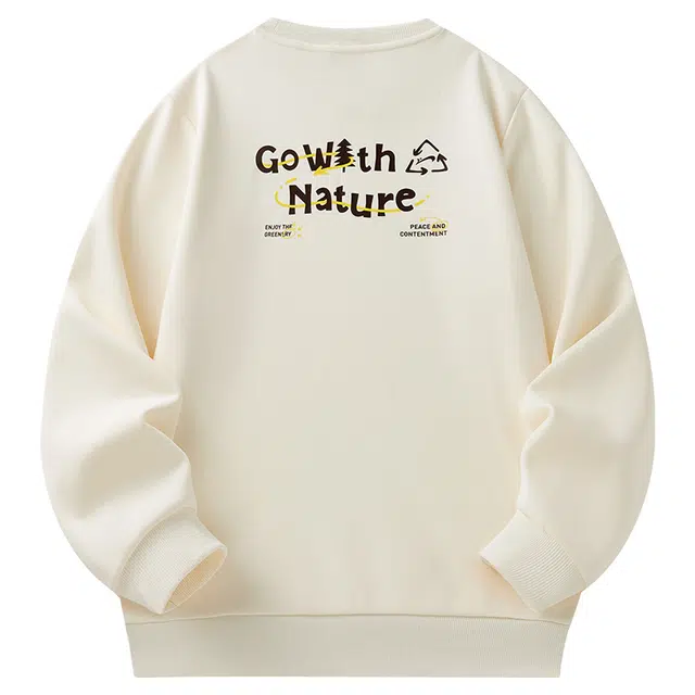 贵人鸟 生活系列 百搭个性趣味字母印花潮流宽松休闲圆领针织长袖套头卫衣 男女同款