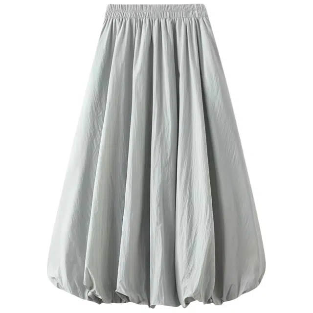 兰缪 时尚灯笼花苞半身裙遮肉显瘦显腿直云朵蓬蓬裙百搭休闲长裙 女款