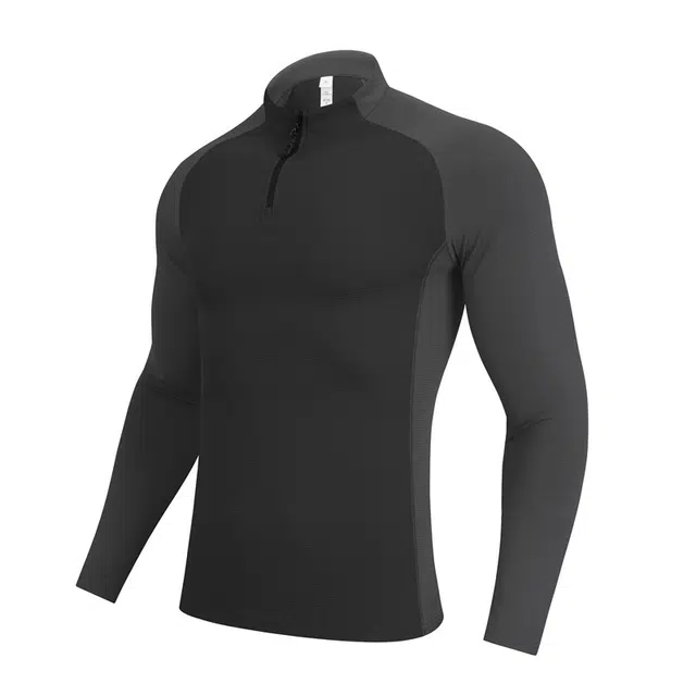 休闲运动必备吸湿排汗透气弹力修身潮牌长袖衣健身衣 男女同款