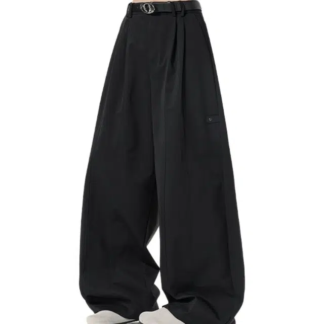 太子龍 冰丝凉感弯刀裤子速干潮流痞帅垂感拖地裤宽松阔腿长裤休闲裤 男女同款