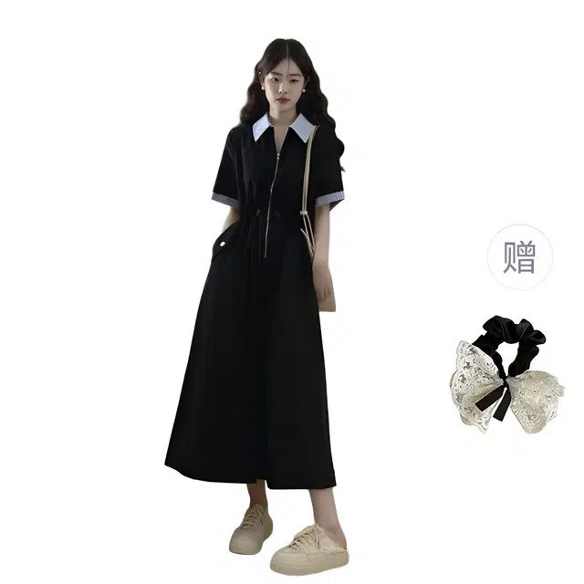 涂诗菲 显瘦休闲百搭短袖连衣裙 女款