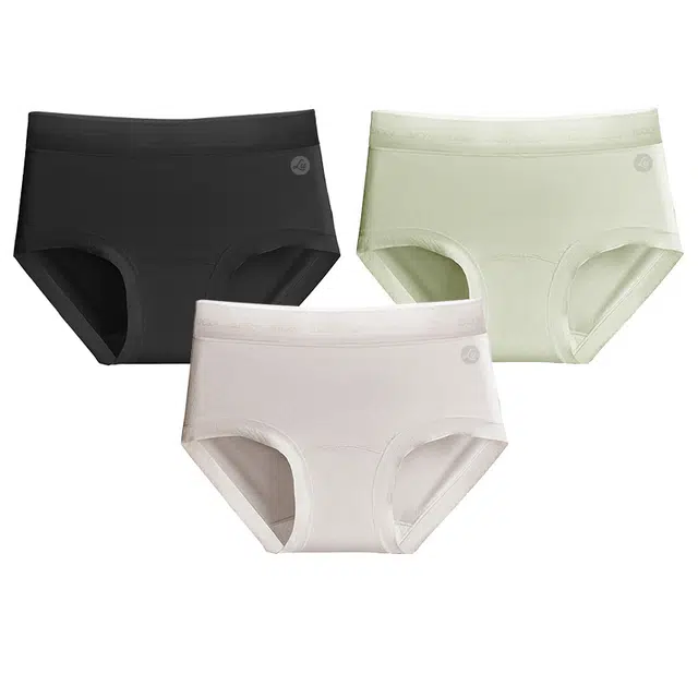 潞优野 无痕薄款透气抗菌加长裆三角内裤 女款