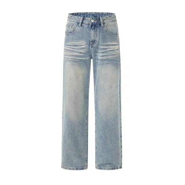 金盾 阔腿宽松长裤牛仔裤 男款