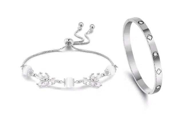 尚银福 璀璨四叶草系列 国潮新中式 时尚复古轻奢高级感 合金 手链 女款