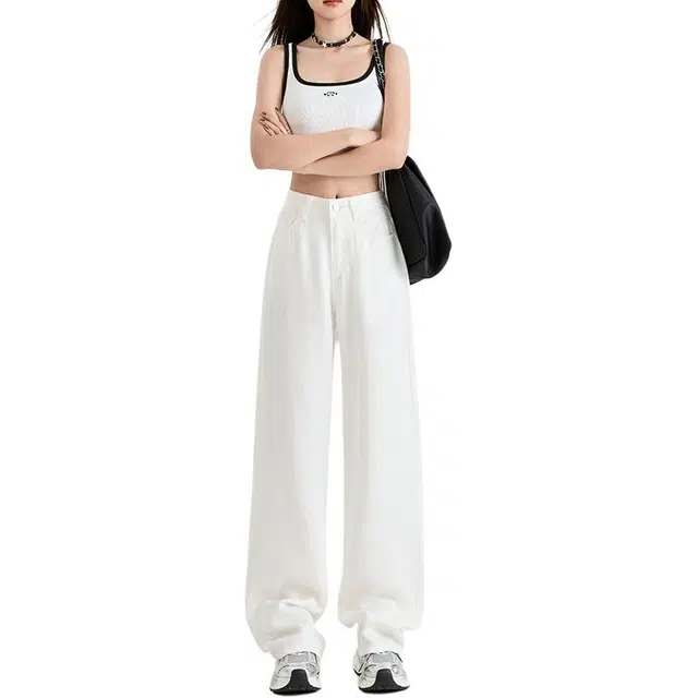 黛尔佳人 通勤简约舒适时尚牛仔裤 女款