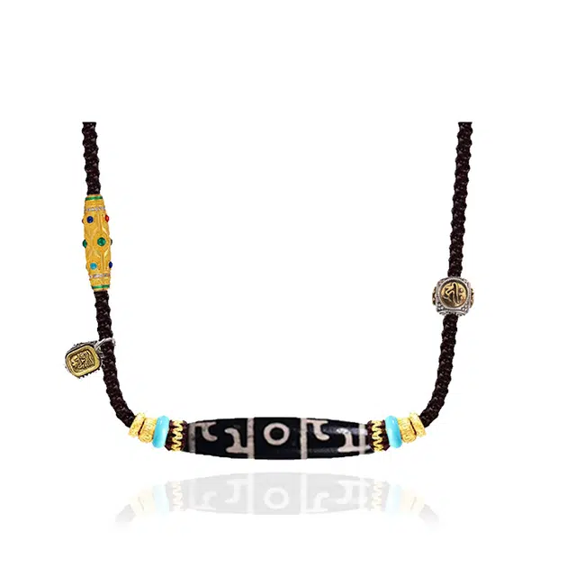 【八大守护】 眰恦 莲师法器三眼 新藏式唐卡 双面立体浮雕设计 小众 平安  #好运天然 玛瑙 项链 男女同款情侣款