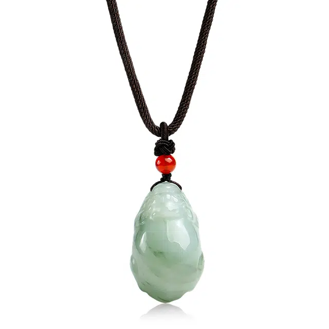 印象眸 玉貔貅 新中式古风经典瑞兽玉吊坠 天山翠 项链 女款 #礼盒