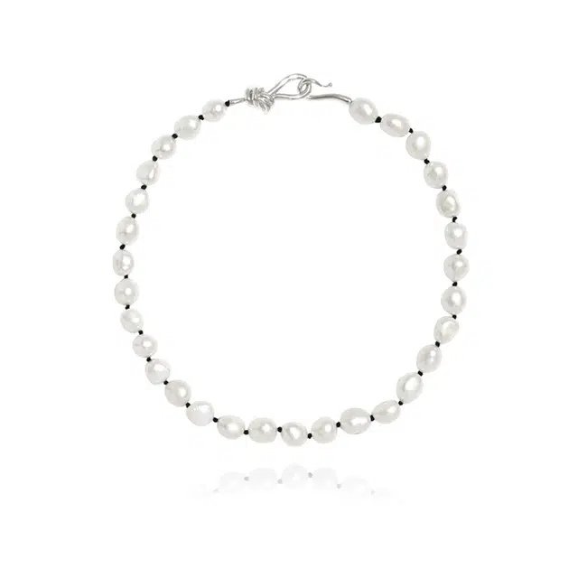 奥斯坦汀 绳结复古高级优雅气质 淡水珍珠 项链 女款