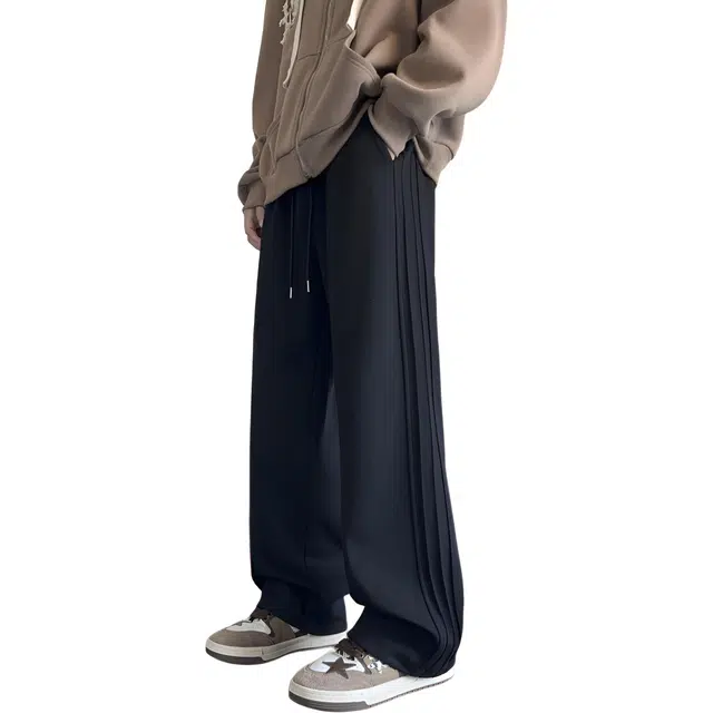 哲源 美式复古高街设计感阔腿裤户外通勤宽松百搭垂感休闲裤 男女同款