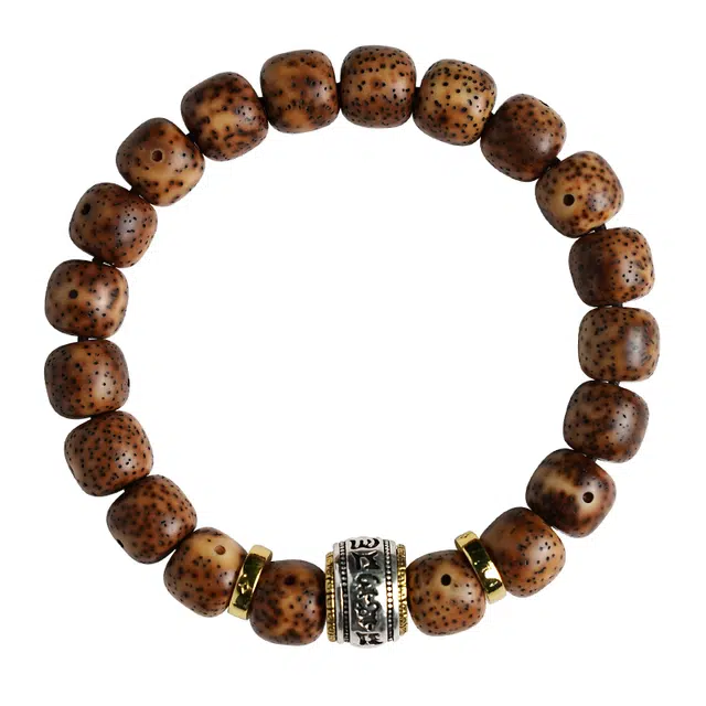 宣华意 虎皮陈籽老料高密正月原籽文玩佛珠精品 星月菩提 手串 男女同款情侣款