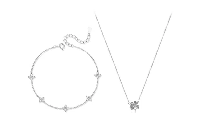 尚银福 幸运四叶草系列 森系小清新 时尚复古轻奢高级感 合金 手链 女款