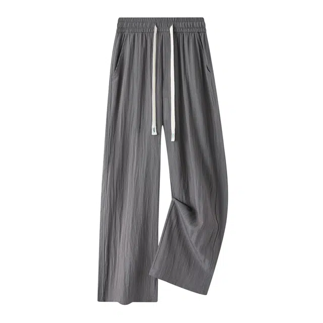 虫小绿 美式潮牌高街复古简约设计拖地直筒宽松阔腿亲肤舒适休闲裤 男女同款