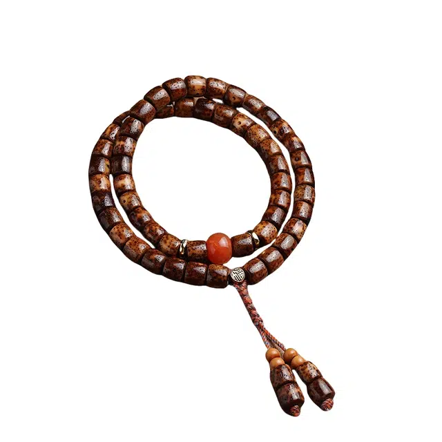 宣华意 新中式复古国潮手持念佛珠藏式直切盘玩文玩配饰 星月菩提 手串 男女同款情侣款