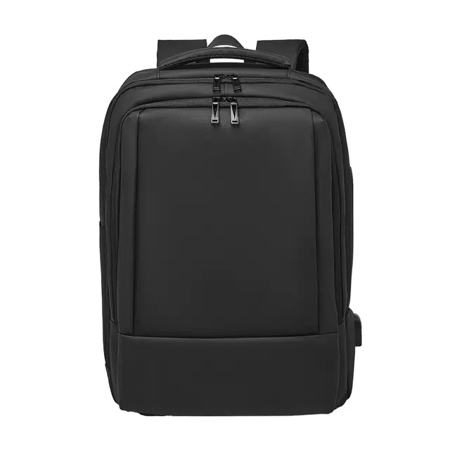 老人头 商务风时尚高颜值大容量 织物 双肩包 男款 黑色