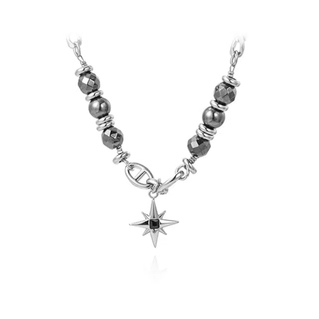 奥斯坦汀 星芒古巴链 简约 钛钢 项链 男款