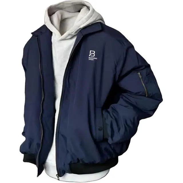 半空山 美式高街潮牌无性别主义飞行员通勤休闲宽松百搭防风夹克 男女同款