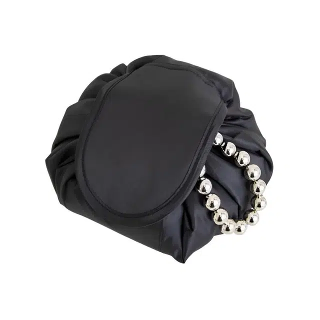 巨晶懒人化妆包高端旅行小洗漱品抽绳高颜值包大容量束口收纳袋便携女化妆包 便携收纳防尘防摔