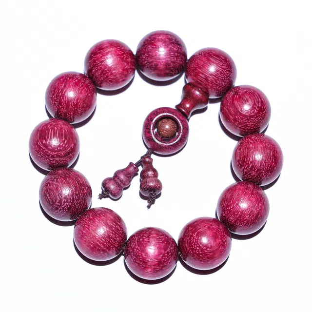 【精美手饰】 灵晔 国潮文玩新中式国风小众文艺绕指柔百搭随手盘玩佛珠念珠万事如意招财纳福好运高端大气 檀木 手串 男女同款情侣款