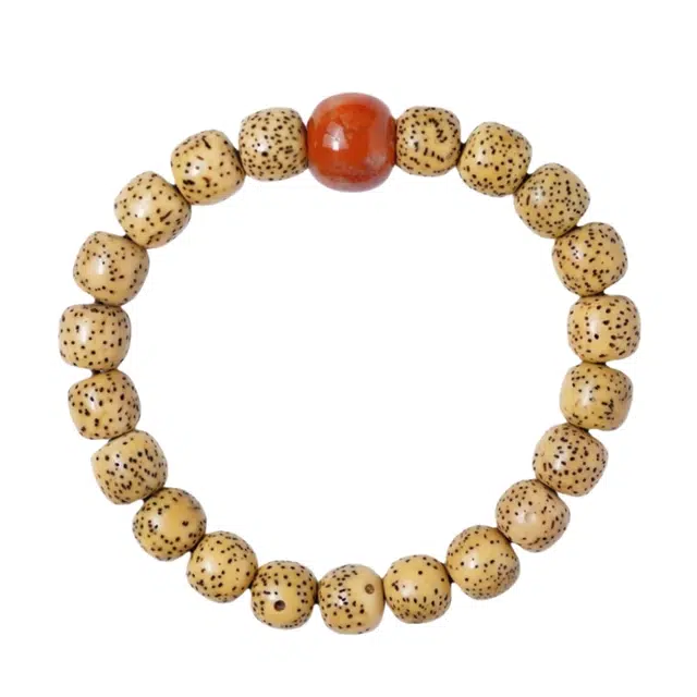 宣华意 精品陈籽 新中式时尚典雅盘玩配饰玛瑙文玩佛珠单圈 星月菩提 手串 男女同款情侣款