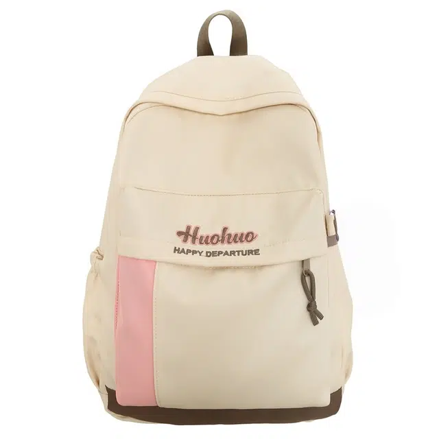 泰格奴 纯色字母百搭颜值质感潮流 尼龙 双肩包 男女同款情侣款 白色/紫色/黑色/卡其色/蓝色