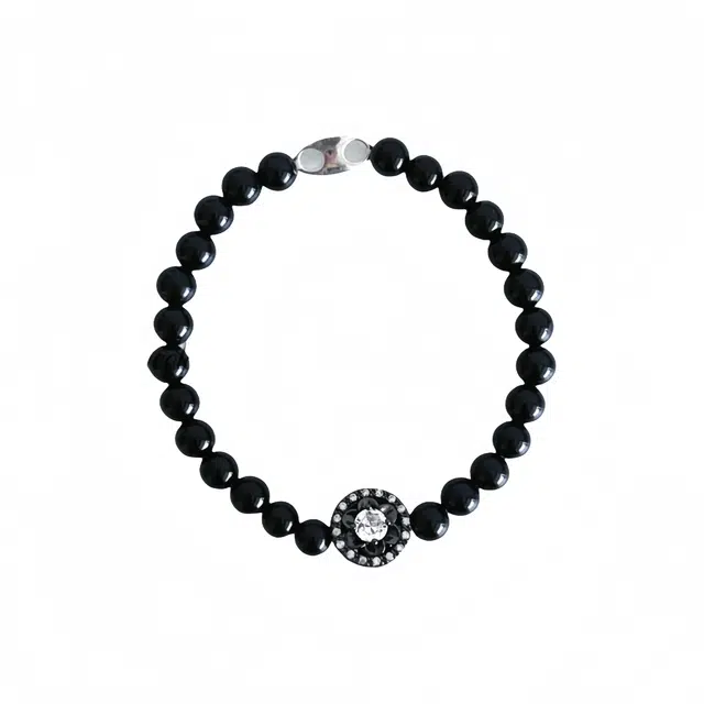 子婳 招财转运复古国潮精致轻奢优雅定情信物告白首饰 黑曜石 手串 男女同款情侣款