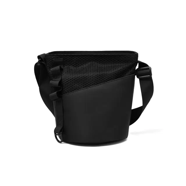 老人头 简约轻便百搭通勤可调节肩带 织物 斜挎包 常规 男女同款情侣款 黑色