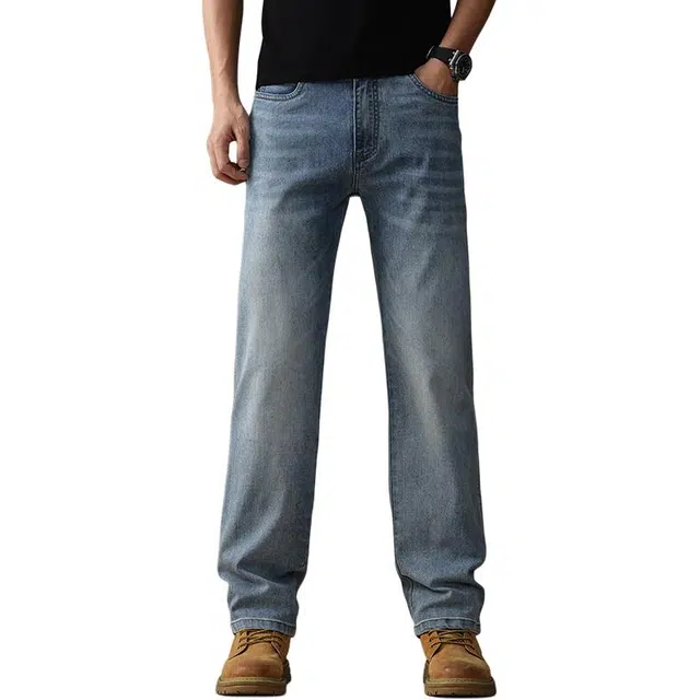 金盾 时尚长裤休闲薄直筒牛仔裤 男款