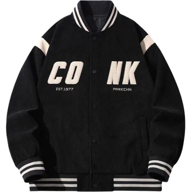 金盾 上衣服棒球服条纹美式百搭夹克外套 男款