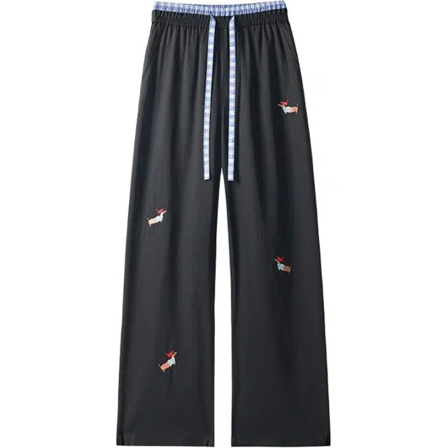 洞洞拐 设计感百搭时尚小狗美式复古休闲裤 男女同款