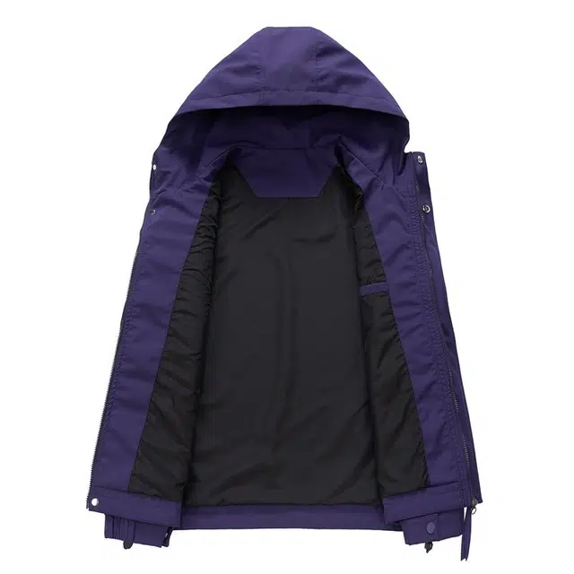 太子龍 山系户外连帽立体口袋多拉链登山服款宽松潮流百搭休闲工装防水外套男女同款夹克 男款