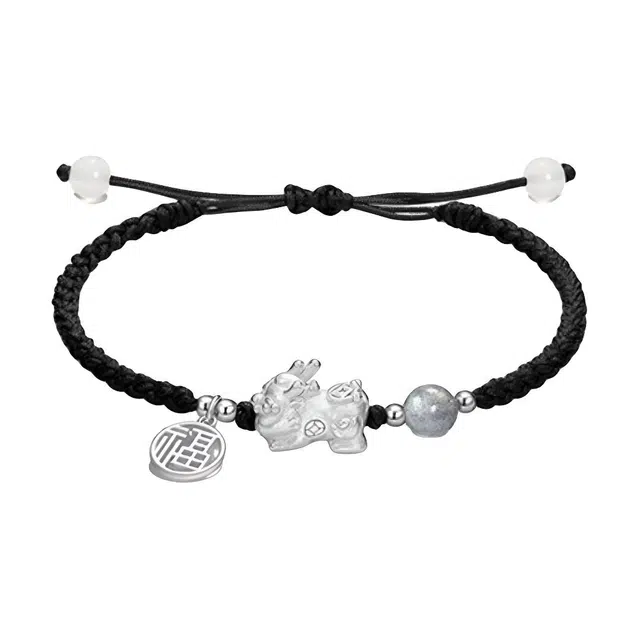 福柚 貔貅 新中式 国潮国风 财源滚滚好运连连百搭高感精品宝藏日常通勤 合金 手链 男女同款情侣款