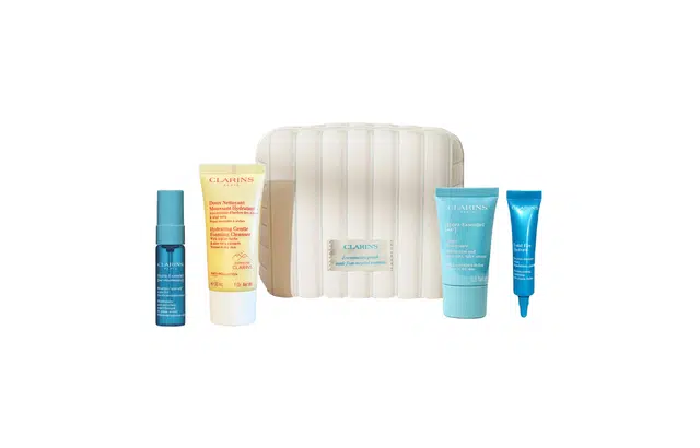 娇韵诗 保湿洁面乳精华面霜小样套装 补水清洁 五件套