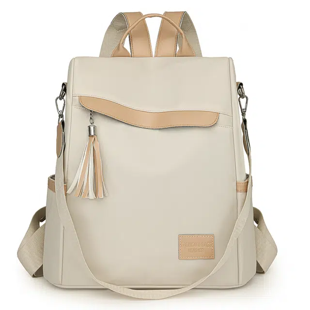 森马 背包时尚百搭旅行轻便多用 尼龙 双肩包 常规 男女同款情侣款 黑色/灰色/米白色