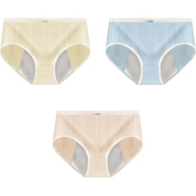 潞优野 生理女士纯棉抑菌裆月经期专用防侧漏姨妈裤夏季三角内裤 女款