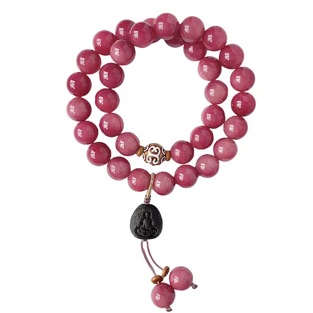 艾卡拉 乌梅子酱曼陀罗华雕刻奶酪国风圆珠 菩提根 手串 男女同款情侣款