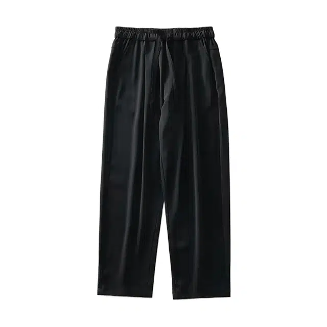 杜克恩 美式冰丝休闲垂感宽松运动直筒阔腿西装裤 男女同款