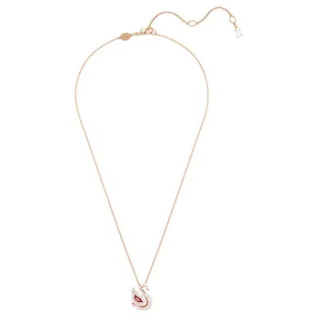 Swarovski Swan Necklace Red