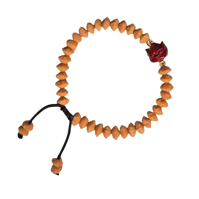 子婳 诸事顺利新中式国潮设计金钱佛珠双面莲花本命年转运珠复古文艺文玩搭配手饰#好运 菩提子/菩提籽 手串 男女同款情侣款