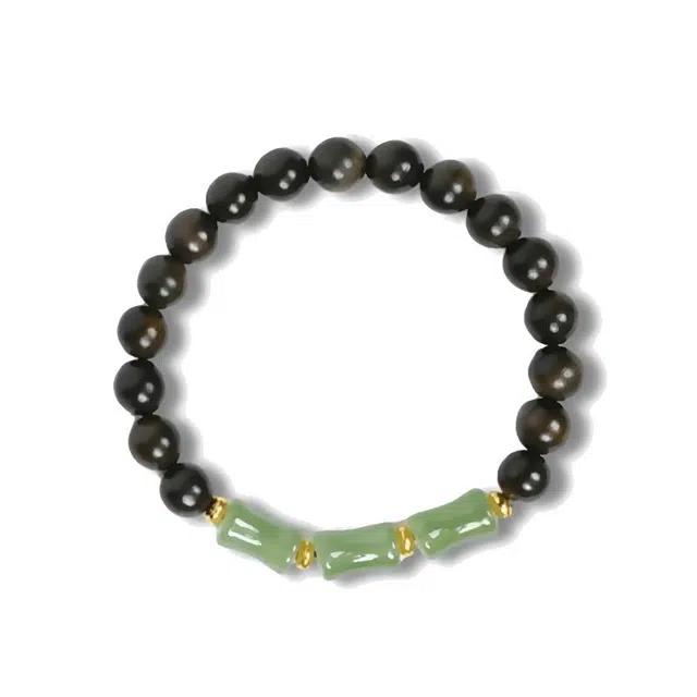 溯源京作 翠绿青竹 节节高升竹 吉祥招福 简约素雅清透民族风 中式国潮小众盘串#好运 檀木 手串 男女同款情侣款