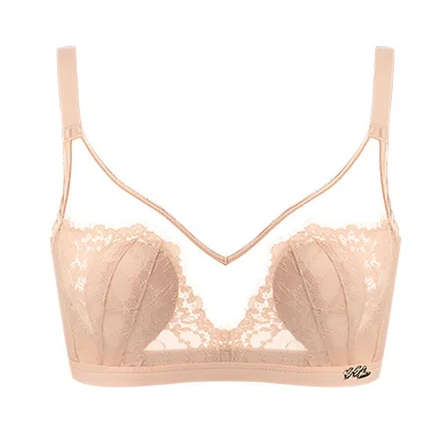 慕梵度 内衣薄款蕾丝性感无钢圈聚拢胸罩收副乳大码显小无痕文胸 女款