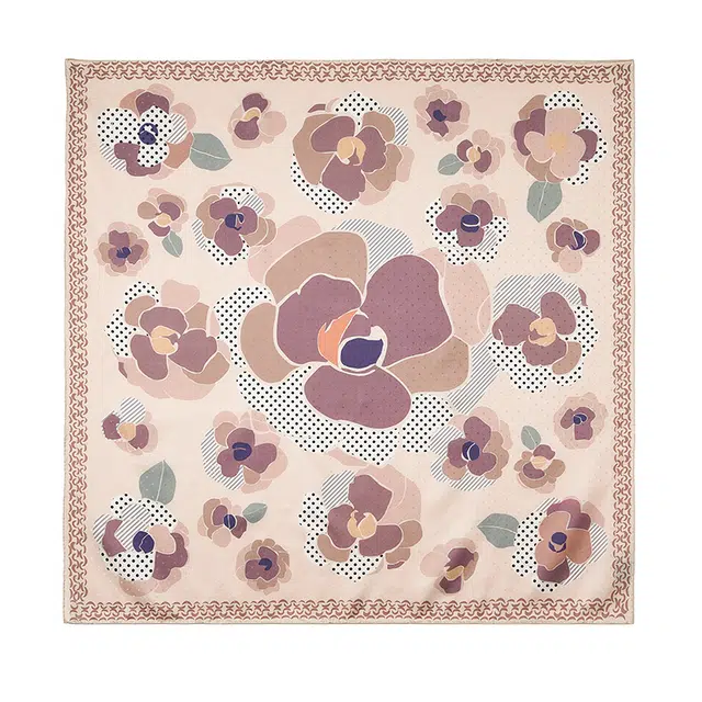 杭丝路 双面异色提花设计百搭气质高端优雅 桑蚕丝 丝巾 女款