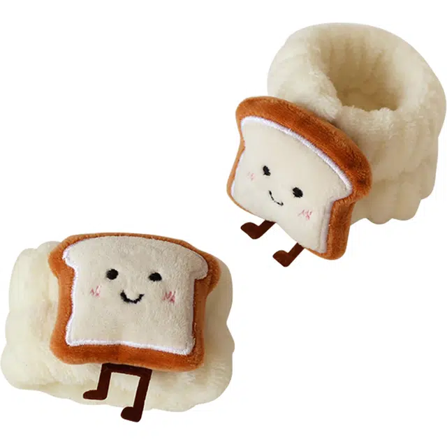 古迪 卡通手腕带 洗脸防打湿袖口女运动擦汗手环袖套吸水防护手臂套洗漱